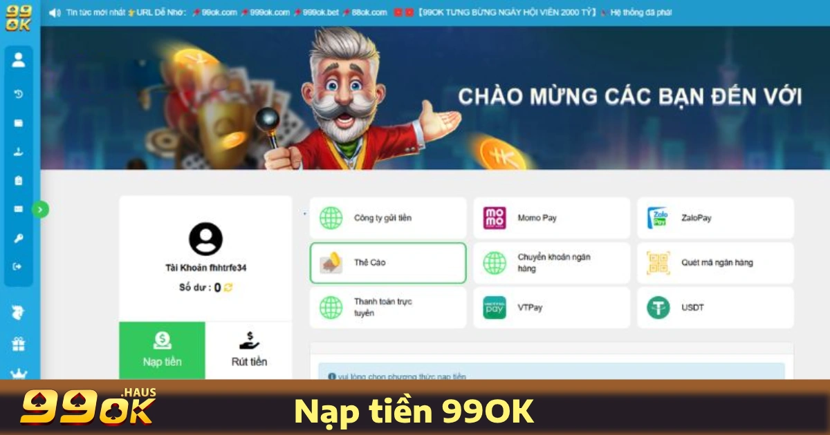 Hỗ trợ nạp tiền bằng thẻ game & tiền mã hóa (crypto)